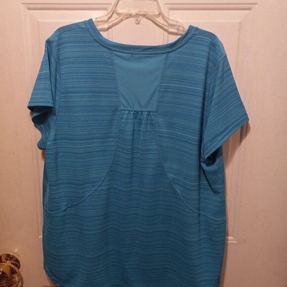 Xersion Teal/Blue short sleeve top - Picture 3 of 5